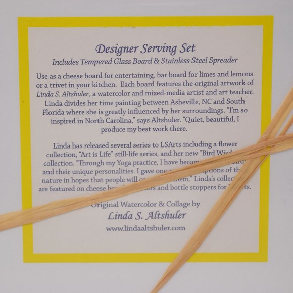 LSARTS 2 Piece Designer Serving Set Pansies New - Picture 4 of 11